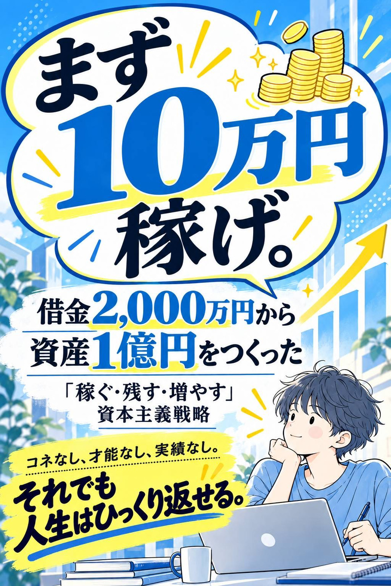 田中仁 著『まず10万円稼げ。』の表紙